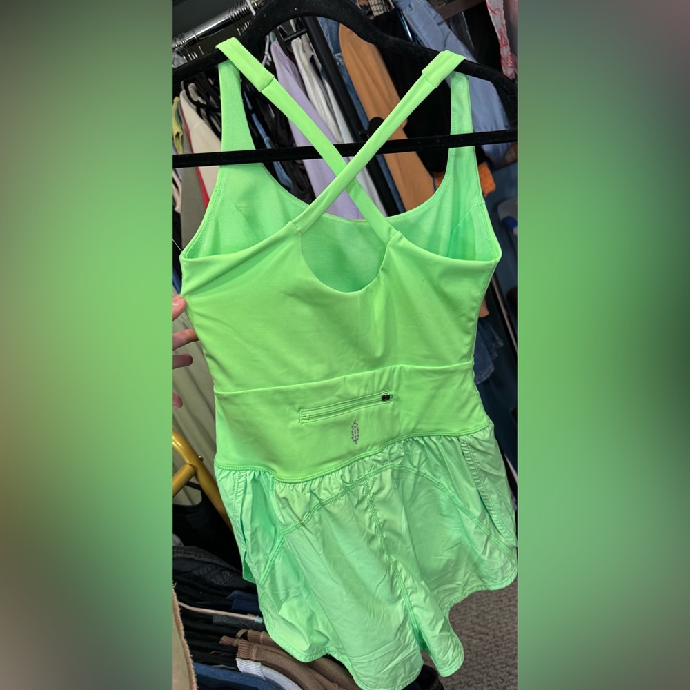 NWOT Free People FP Movement Righteous Runsie - Neon Lime Green - large - Picture 7 of 9